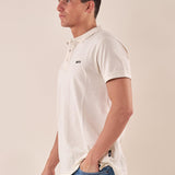 Polo manica corta cotone elasticizzato. DM1881 LUNAR WHITE DATCH 