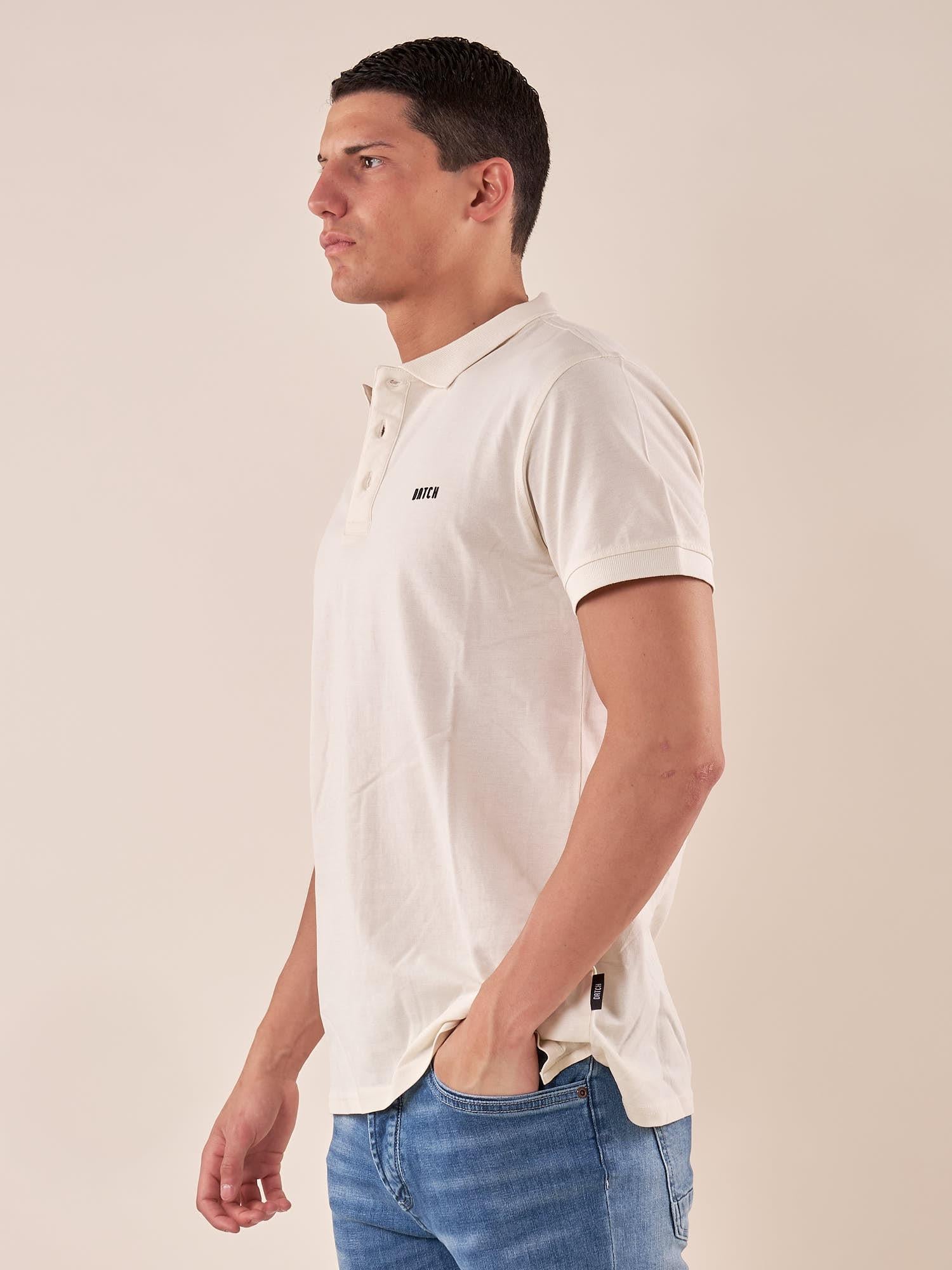 Polo manica corta cotone elasticizzato. DM1881 LUNAR WHITE DATCH 