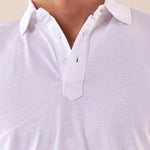 Polo manica corta tessuto100% cotone uomo, PE120H BIANCO HAMAKI-HO 