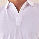 Polo manica corta tessuto100% cotone uomo, PE120H BIANCO HAMAKI-HO 