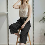 Pantalone Donna Modello Gonna-Pantalone con Tasca allAmericana e Due Pences PG126G NERO EXTASY 