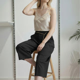 Pantalone Donna Modello Gonna-Pantalone con Tasca allAmericana e Due Pences PG126G NERO EXTASY 