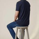 T-Shirt Uomo a Manica Corta in Tessuto Tecnico Traspirante M49930 BLU SUPERIOR VINTAGE Uomo 