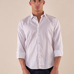 Camicia Uomo Manica Lunga 100% cotone. M48643 BIANCO SUPERIOR VINTAGE 