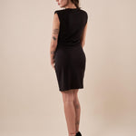 Abito Donna corto con spalline elasticizzato elegante. CS/X413EC NERO EXTASY 