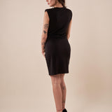 Abito Donna corto con spalline elasticizzato elegante. CS/X413EC NERO EXTASY 