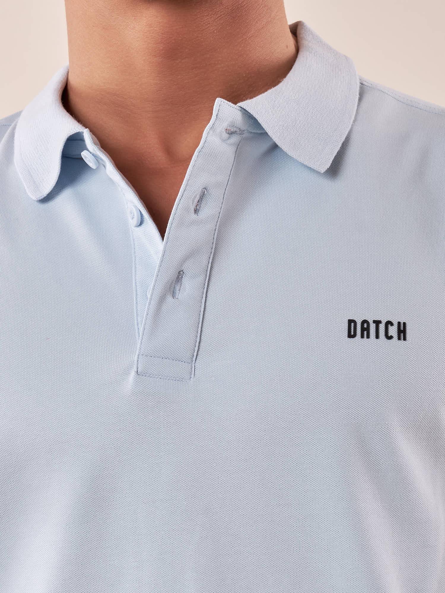Polo manica corta cotone elasticizzato. DM1881 SKY BLUE DATCH 
