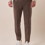 Pantalone tasca america elasticizzato con risvolto uomo. BK25002 TORTORA BLACKSUNDAY 