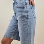 Bermudone Donna in Jeans Largo Elasticizzato FAR/L1182 JEANS FARFALLINA 