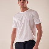 T-Shirt manica corta cotone mercerizzato uomo. OC1S2S5T10 BIANCO OVER-D 