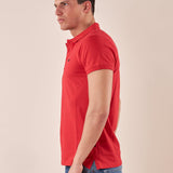 Polo manica corta cotone elasticizzato. DM1881 ROSSO DATCH 