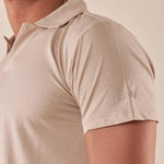 Polo da uomo manica corta in cotone mercerizzato con collo derby. DM9303 SABBIA DATCH 