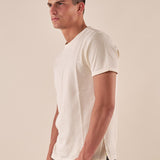 T-shirt Uomo Manica Corta in 100% Cotone Piqué  Girocollo, Comfort e Stile Casual M49065 BEIGE SUPERIOR VINTAGE 
