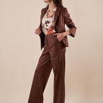 Pantalone Donna in Raso di Cotone a Palazzo ROMI/A5215 MORO ROMIHO 