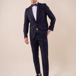 Abito smoking cerimonia elegante giacca monopetto uomo TM/NAPOLIPRS BLU MEDIO ITALIAN FORMAT 