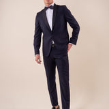Abito smoking cerimonia elegante giacca monopetto uomo TM/NAPOLIPRS BLU MEDIO ITALIAN FORMAT 