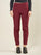 Pantalone donna in tessuto tecnico. Lunghezza alla caviglia con spacchetto laterale e zip invisibile.