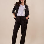 Giacca Donna raso di cotone manica 3/4. ROMI/4009 NERO ROMIHO 