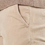 Pantalone Uomo Invernale in Velluto 1000 Righe. Eleganza Classica e Comfort Moderno. M49436 MASTICE GUY 
