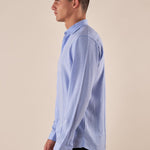 Camicia da uomo manica lunga in viscosa 100% con collo classico. PAMPERO CELESTE BLACKSUNDAY 