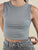 Top Donna Corto Basic a Spalla Larga Effetto Second Skin.