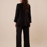 Giacca Donna blazer sfoderata elegante con dettagli raffinati. ROMI/3866 NERO ROMIHO 