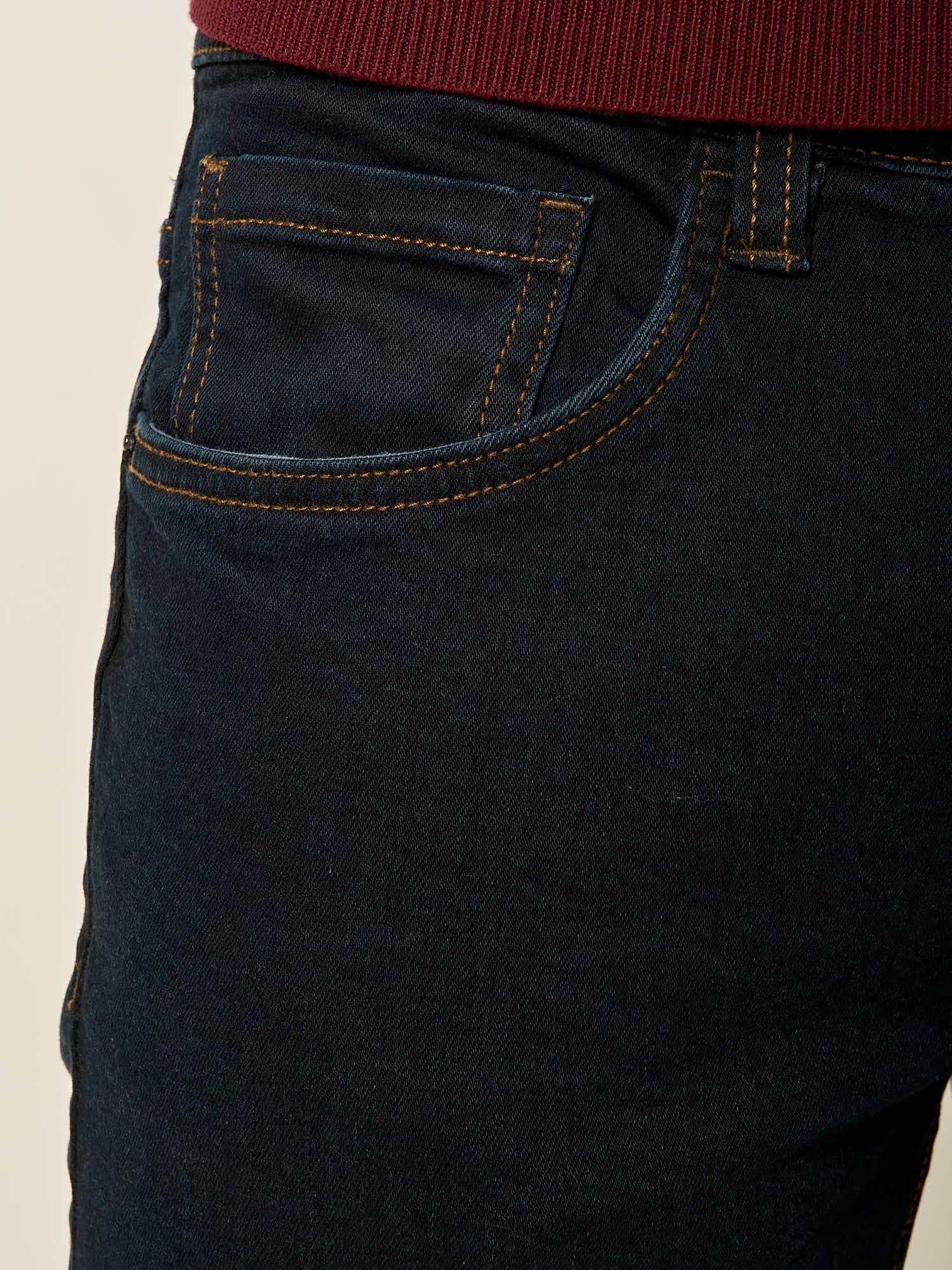 Jeans Uomo 5 Tasche Slim Fit Lavaggio Scuro. Stile, Comfort e Versatilità M49301 DENIM GUY Uomo 