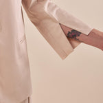 Giacca Donna raso di cotone manica 3/4. ROMI/4009 GESSO ROMIHO 