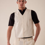 Gilet uomo abbottonatura nascosta. OE1S2S5I01 BURRO OVER-D Uomo 