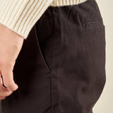 Pantalone da Uomo Invernale in Cotone Elasticizzato con Pinces Vestibilità Regolare. M49448 NERO GUY 