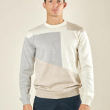 Maglia Uomo Invernale Girocollo in Misto Viscosa con Intarsi. Eleganza e Comfort in Stile Moderno. MI3172H OFF WHITE HAMAKI-HO 
