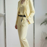 Pantalone Donna Balloon alla Caviglia con Pinces e Tasche Dietro con Pattine. PG114P GIALLO EXTASY 