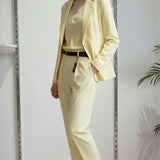 Pantalone Donna Balloon alla Caviglia con Pinces e Tasche Dietro con Pattine. PG114P GIALLO EXTASY 