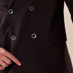 Abito classico giacca doppio petto rever a lancia uomo. OC1S2S5A06 NERO OVER-D 