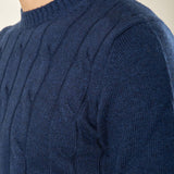 Maglia Uomo in Misto Cashmere a Trecce. Eleganza e Comfort per Ogni Occasione. CON4209225 PRUSSIA CONSENSO 