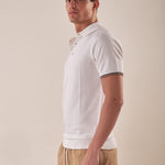 Polo manica corta viscosa crepe f.12 uomo. CON2158125 WHITE CONSENSO Uomo 