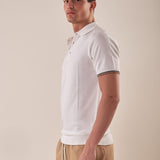 Polo manica corta viscosa crepe f.12 uomo. CON2158125 WHITE CONSENSO Uomo 