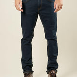 Jeans Uomo 5 Tasche Slim Fit Lavaggio Scuro. Stile, Comfort e Versatilità M49301 DENIM GUY Uomo 