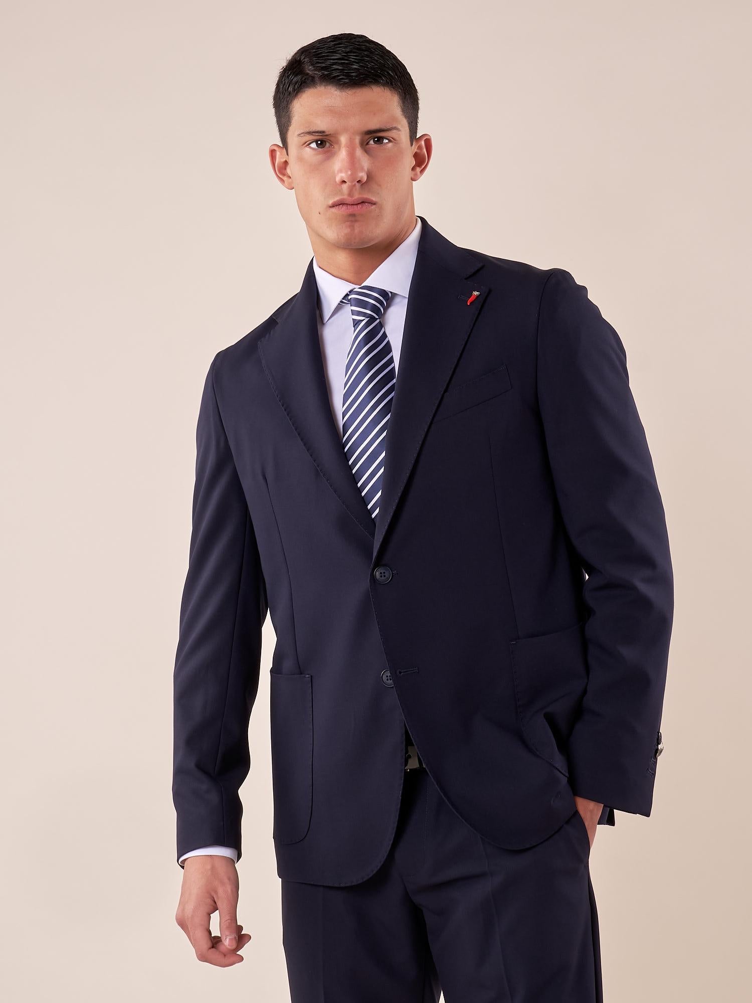 Abito classico sartoriale tasca a toppe uomo HAITI BLU MULISH 