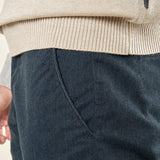 Pantalone Uomo Invernale in Tessuto Operato Elasticizzato. Eleganza e Comfort per la Stagione Fredda. M49444 BLU GUY 
