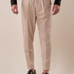 Pantalone doppio bottone tasca america con fibbie laterali uomo. GPE511 BEIGE BLACKSUNDAY Uomo 