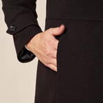 Cappotto Donna Curvy in Doppio Crepe con Collo alla Coreana  Eleganza Essenziale e Vestibilità Perfetta. F646YBFFAUSTINA NERO Lizalù 