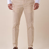 Pantalone chino slim fit con risvolto uomo. OE1S2S5P32 BURRO OVER-D Uomo 
