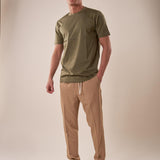 T-Shirt manica corta cotone mercerizzato uomo. OC1S2S5T10 BAMBOO OVER-D Uomo 