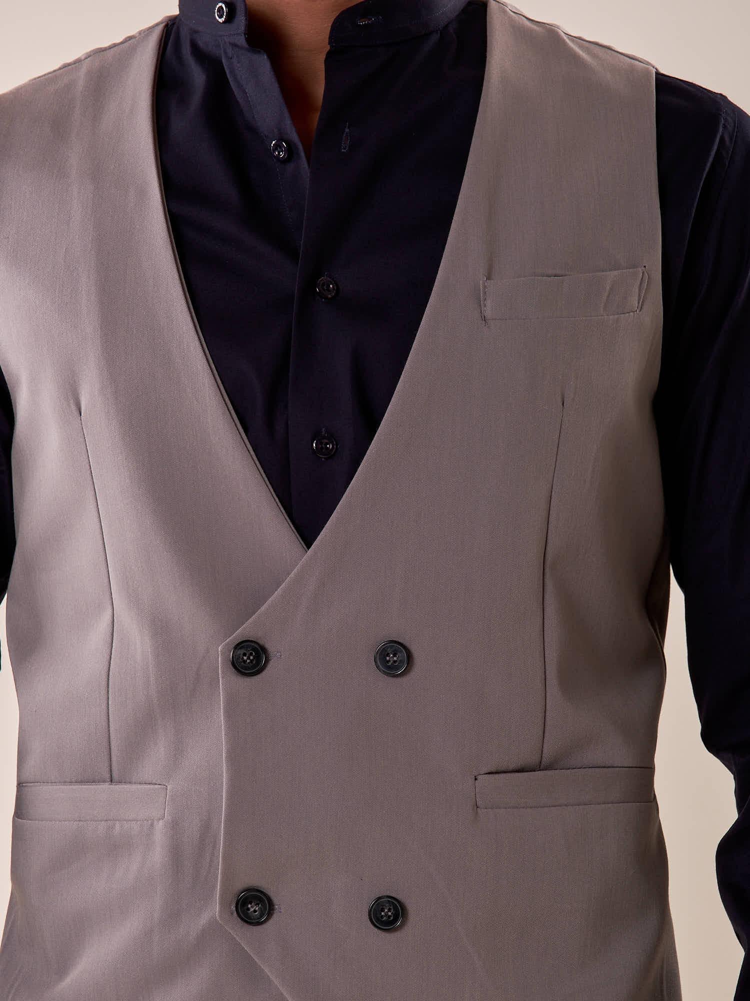 Gilet doppio petto uomo. GPE508 GRIGIO BLACKSUNDAY 