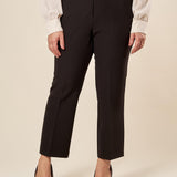 Pantalone Donna Curvy a Zampetta  Tessuto Tecnico con Elastico Posteriore. F646YBFFEDE NERO Lizalù 