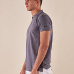 Polo da uomo manica corta in cotone mercerizzato con collo derby. DM9303 BLU DATCH 