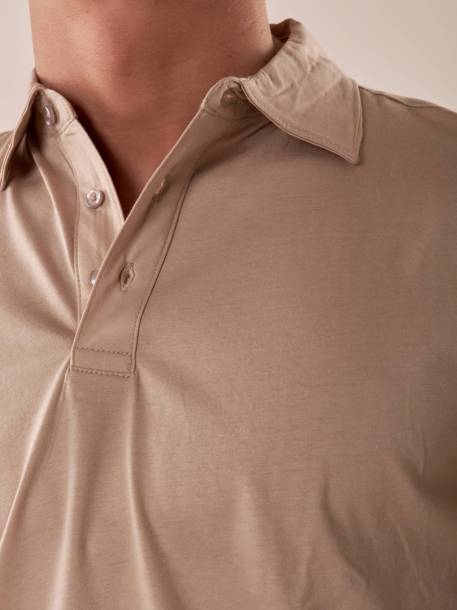 Polo manica corta 100% cotone mercerizzato uomo. OC1S2S5O01 GREIGE OVER-D Uomo 