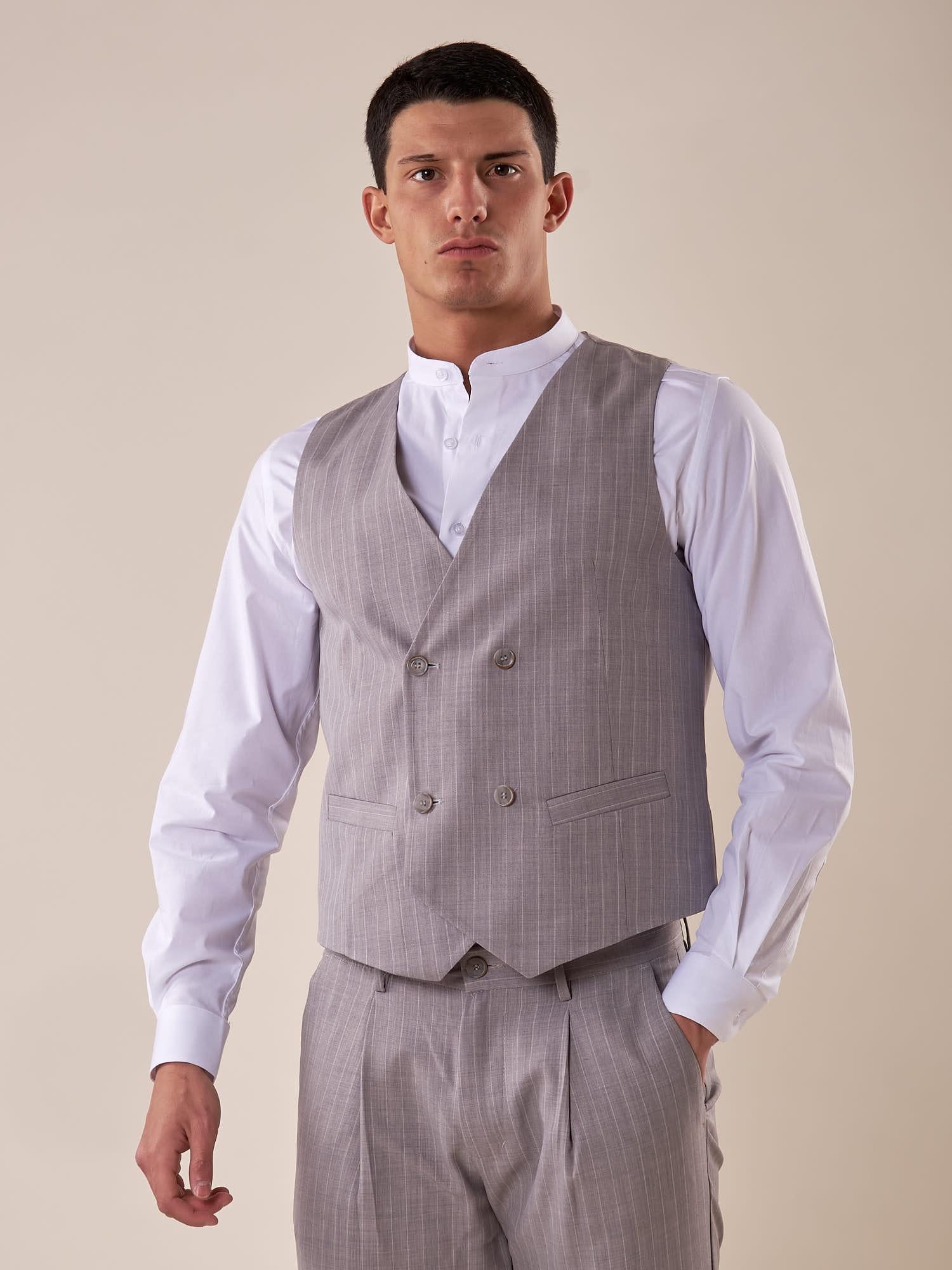 Gilet doppio petto classico uomo. OE1S2S5I03 GRIGIO OVER-D 