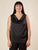 Top Donna Curvy con Giromanica e Scollo Morbido  Raso Davanti, Maglina Lurex Dietro.